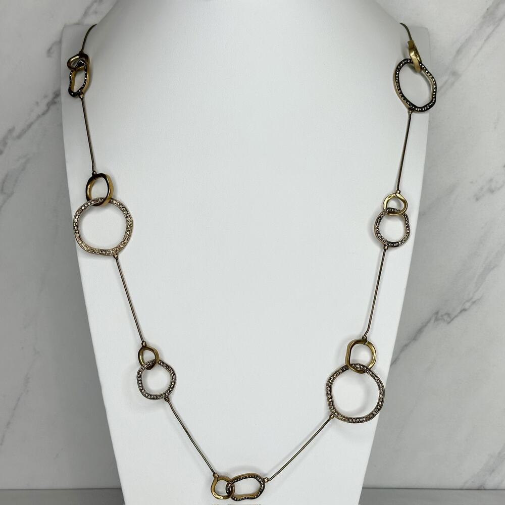 Chico's Rhinestone Gold Tone Necklace ✨